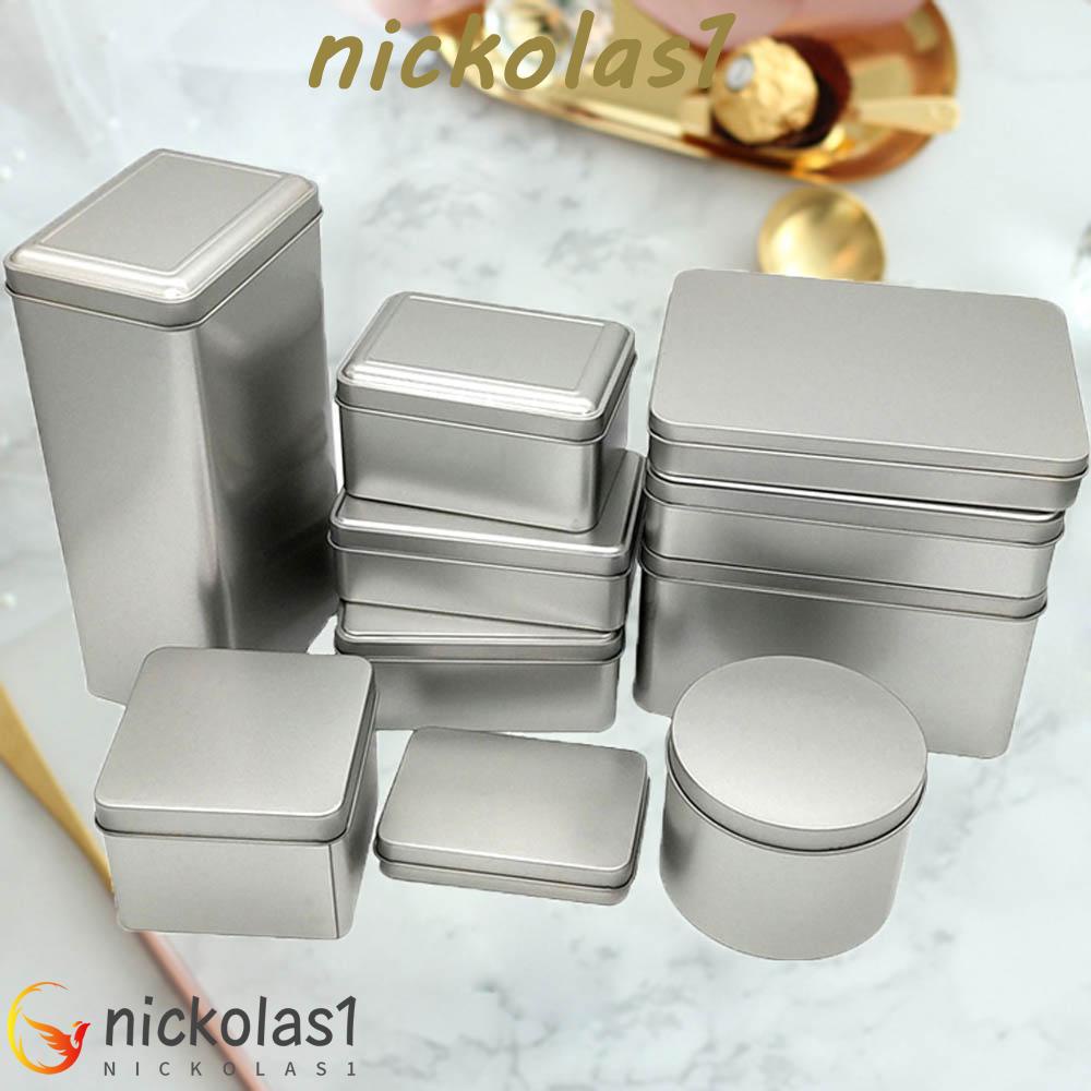 Nickolas1 Tinplate Boxes Coins Kotak Logam Metal Kecil Warna Silver