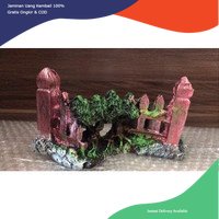 Hiasan aquarium pagar tanaman, dekorasi aquarium tanaman dan pagar, ornamen aquarium tanaman dan pag
