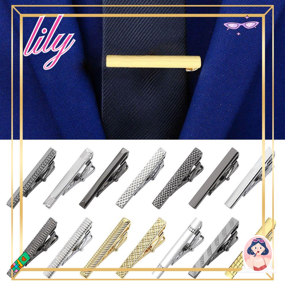 Lily 3PCS Klip Dasi Mens Metal Bisnis Tie Pin