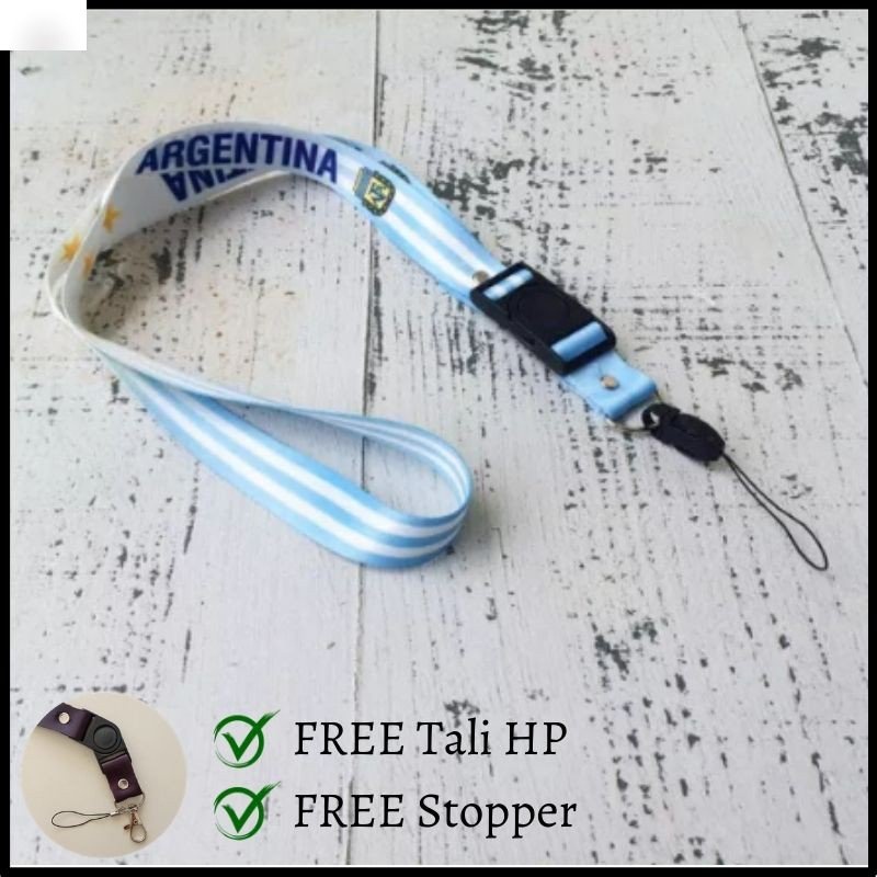 

Tali Lanyard Custom FC Argentina/ Custom Lanyard Tali Gantungan Kunci HP POD ID Card