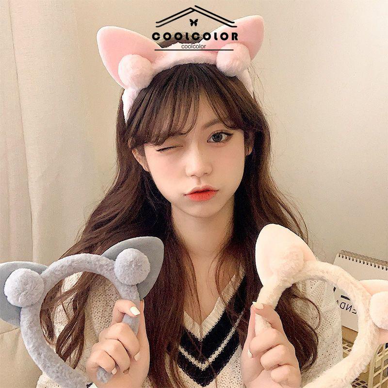 COD❤️Bando Telinga Kucing Mewah Ikat Kepala Gadis Manis Imut Gaya Putri Ikat Kepala- cl