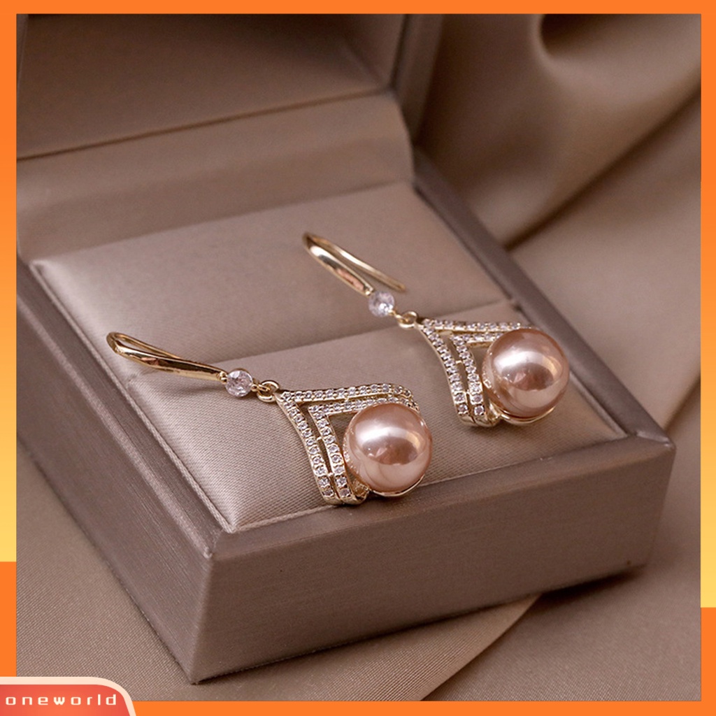[WOD] 1pasang Anting Wanita Gaya Retro Elegan Champagne Fashion Anting Temperamen Lucu Untuk Kehidupan Sehari-Hari