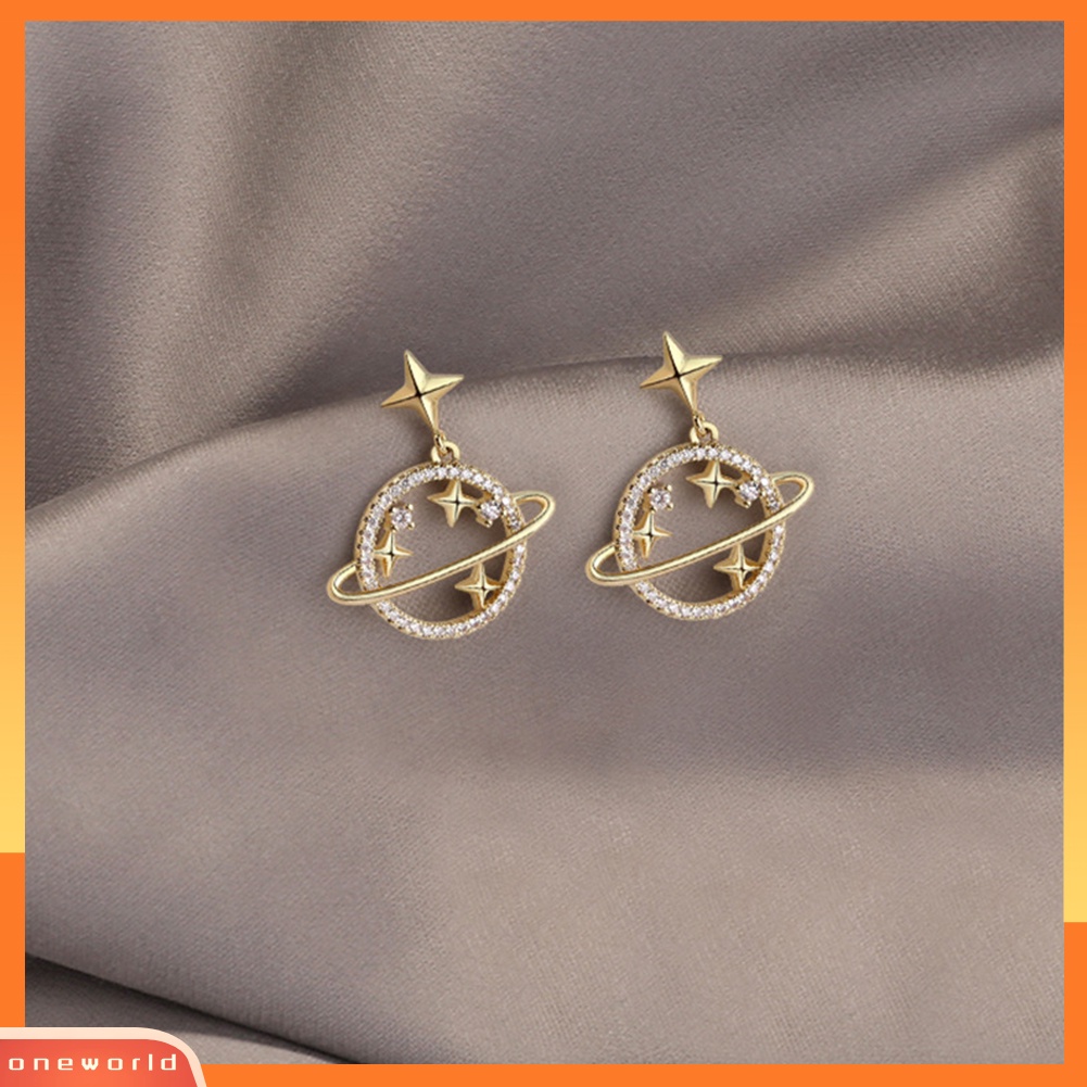 [WOD] Wanita Kreatif Bentuk Asteroid Eardrop Bintang Ear Stud Hoop Earrings Perhiasan Hadiah