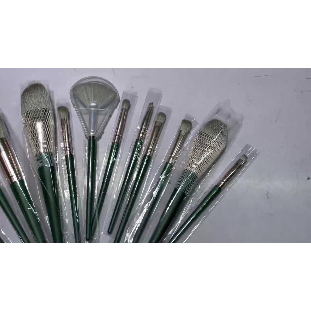 14 Pcs Kuas Makeup Brush Set Eyeshadow Blusher Blending Make Up Brush Highlighter Powder Koas Makeup Beauty Tools