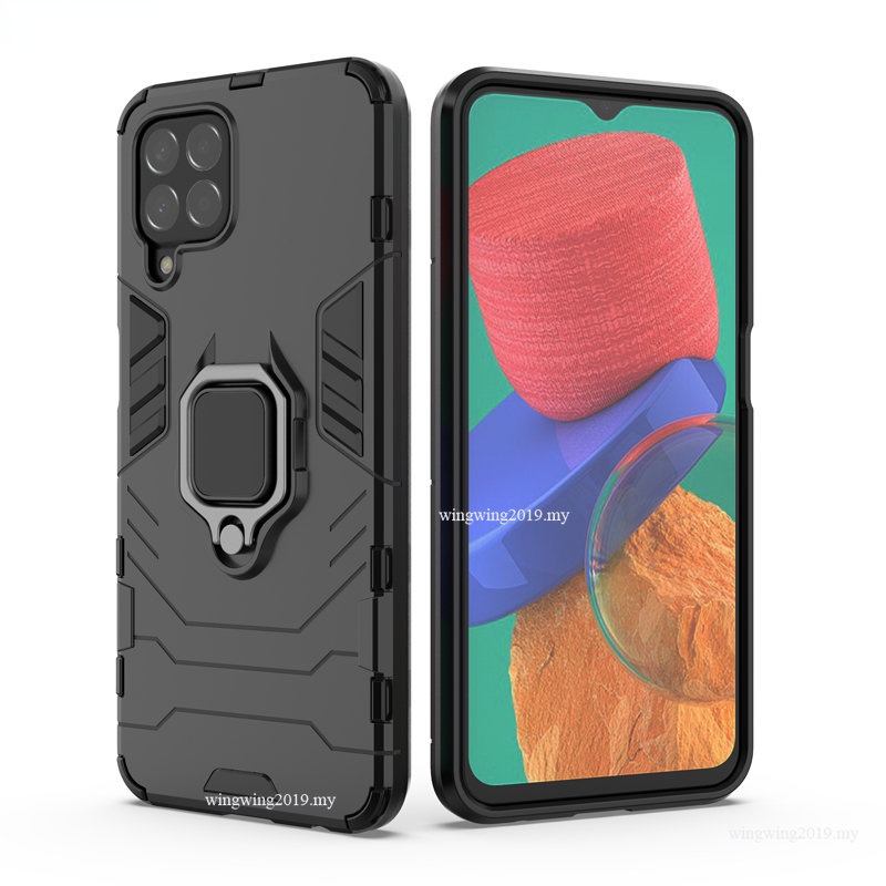 Shockproof Armor Case Untuk Samsung Galaxy M33 5G Cases Stand Holder Magnetic Phone Back Cover Untuk Samsung M33 Fundas