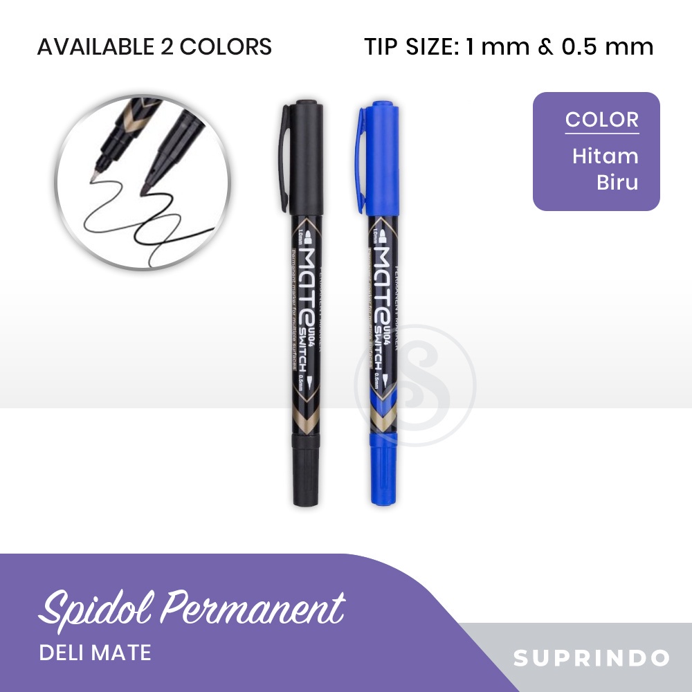 

SPIDOL Permanent DELI MATE 1mm & 0.5mm