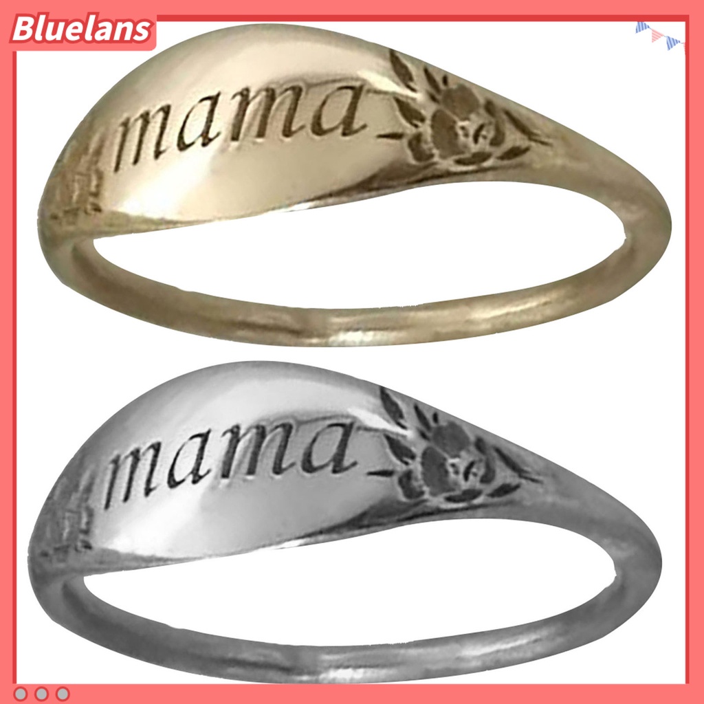 [BLS] Wanita Mama Cincin Ukir Hadiah Perhiasan Ulang Tahun Anniversary Keluarga