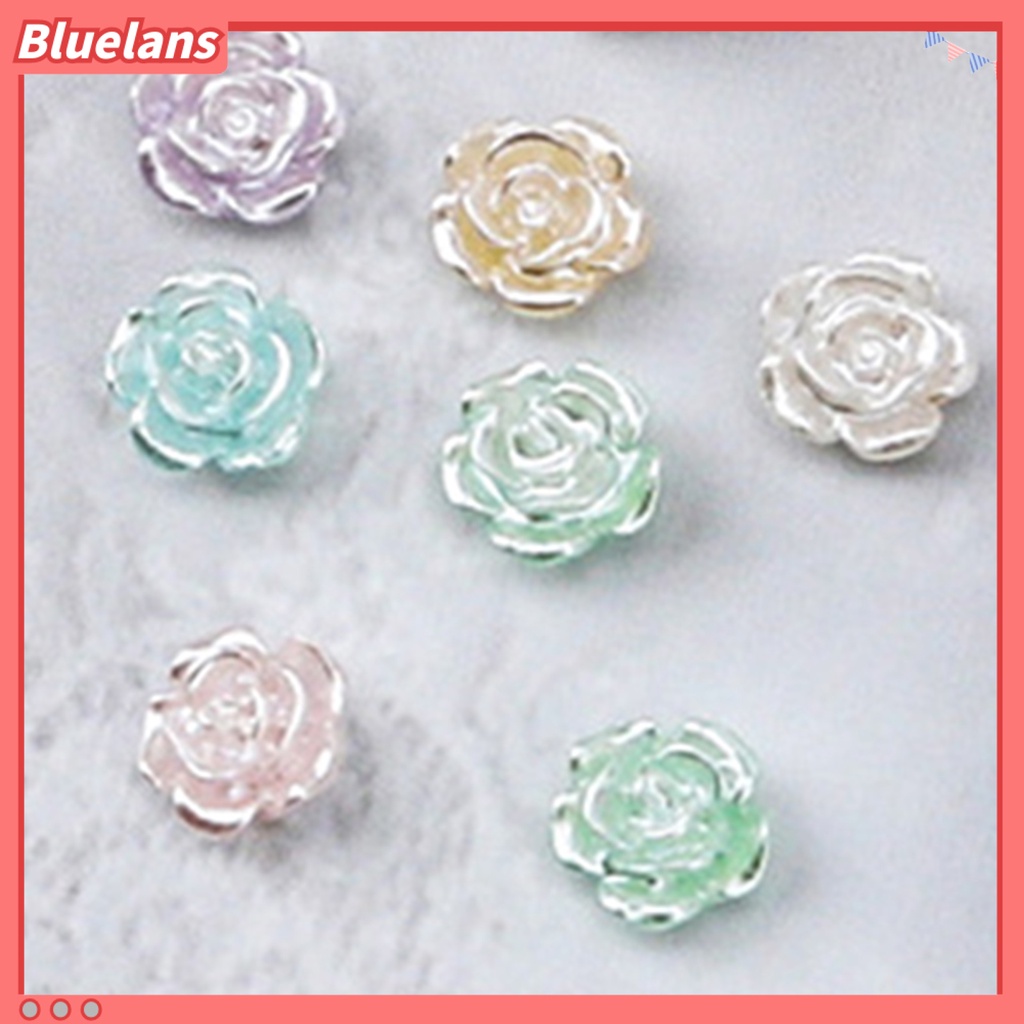 [BLM] 50pcs Manicure Dekorasi Indah DIY Ringan Multicolor Camellia Hiasan Kuku Untuk Wanita