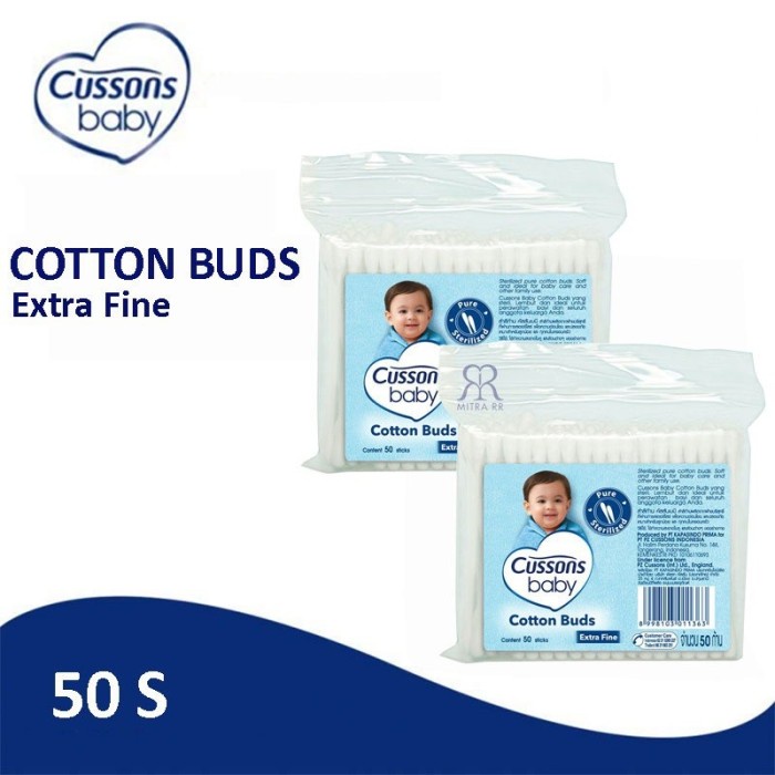 CUSSONS Baby Cotton bud Reguler/Fine Cotton Bud 50's/100's | Cotton Bud Bayi Cusson baby