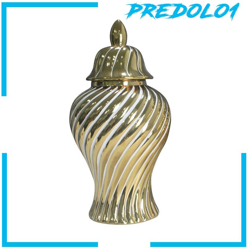 [Predolo1] Guci Jahe Keramik Vas Ginger Jar Untuk Rangkaian Bunga Ruang Makan Indoor