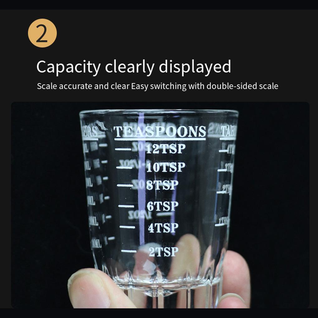 45ml Glass Bakeware Gelas Ukur Tembakan Cairan Heavy Ounce Cups Baking Tools Transparan Untuk Peralatan Alat Ukur