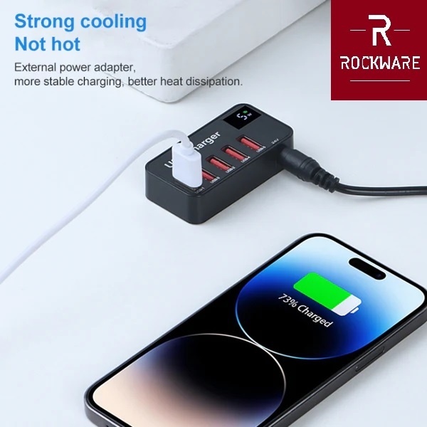 ROCKWARE WLX-988A - Mini Small Household USB Charger 5-Port 40W MAX