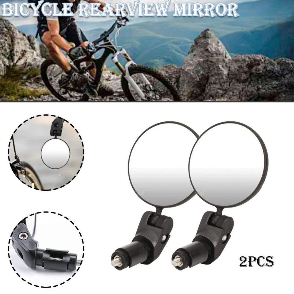 R-FLOWER Kaca Spion Sepeda Jalan Raya Kendaraan Permukaan Cembung Rod End Mirror Foldable Reflector