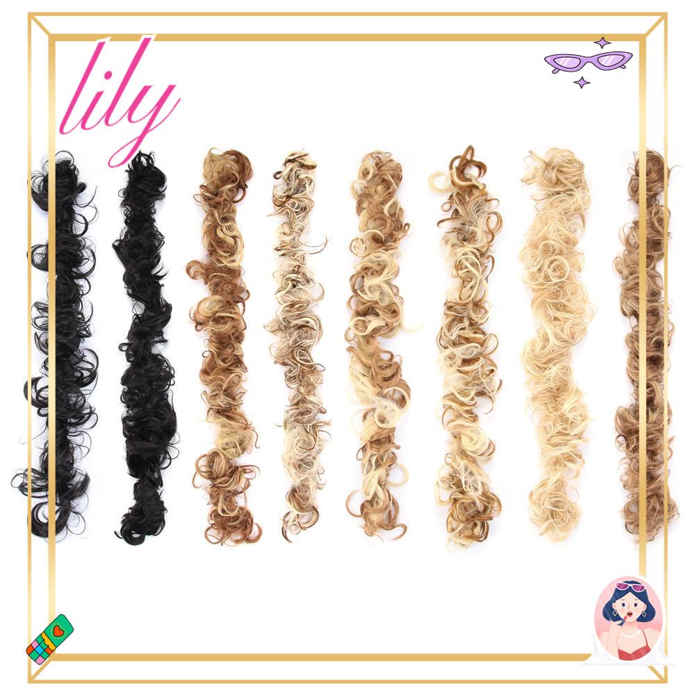 Lily 80G Hair Bun Curly Sintetis Kuncir Rambut Scrunchie Sanggul