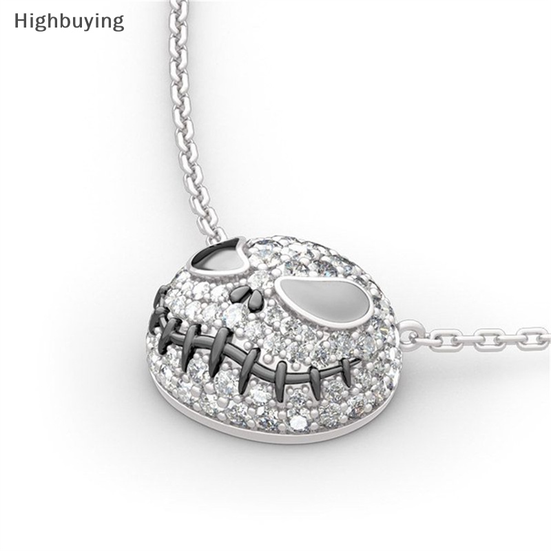 Hbid Perhiasan Cincin Natal Crystal Ring Kalung Liontin Tengkorak Stud Sally Jack Skellington Tetesan Minyak Berlian Tengkorak Setan Glory