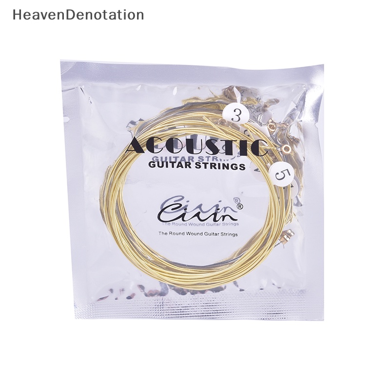 [HeavenDenotation] 6pcs /set Senar Gitar Akustik Universal Kuningan Hexagonal Steel Core Strings Untuk HDV