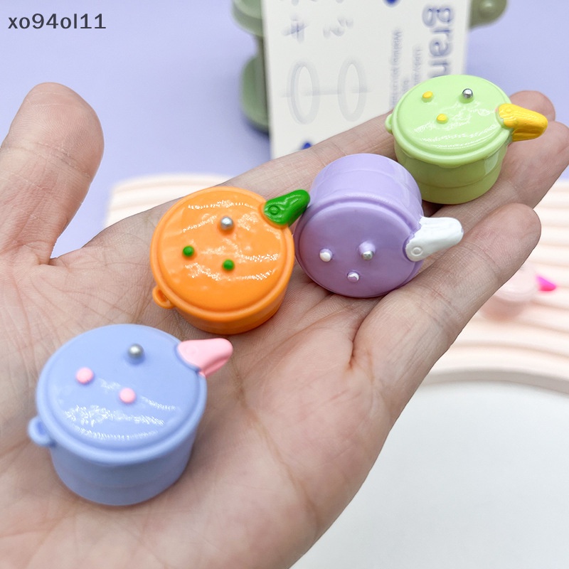 Xo 2 Pcs 1:12 Rumah Boneka Miniatur Pressure Cooker Ornamen Warna Pot Aksesoris Rumah Boneka Lanskap Mikro Dekorasi Mainan OL