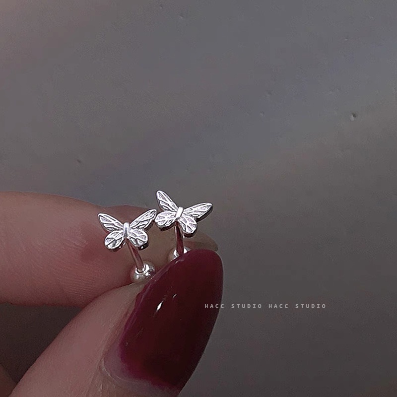 Silver Bow Earring Korea Anting Tusuk Kupluk Zirkon Untuk Aksesoris Perhiasan Fashion Wanita