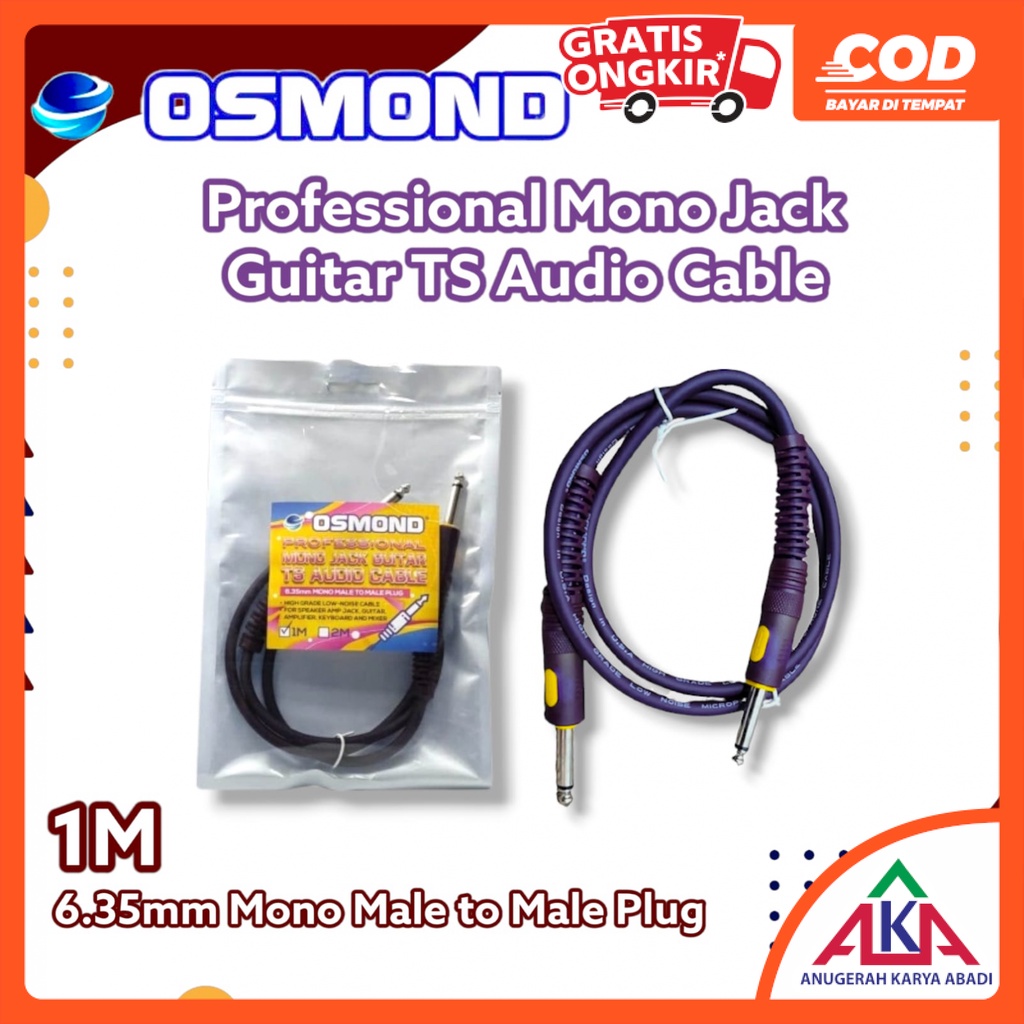 OSMOND Kabel Jack / Jek Gitar Akustik Elektrik Berkualitas Original 1M