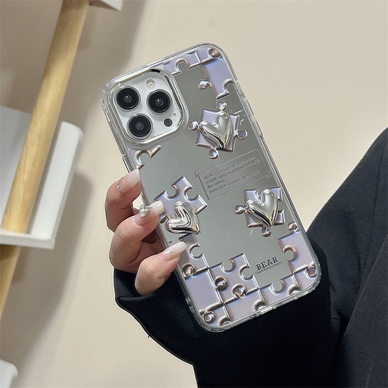 Cocok Untuk Iphone14 Pro Max iPhone Phone Case Permukaan Cermin Kamera Perlindungan Shockproof Kuat Kompatibel Dengan Iphone13 13pro 13prm iPhone 11 7Plus 8Plus Xr XS 12 Pro Max Phone Case