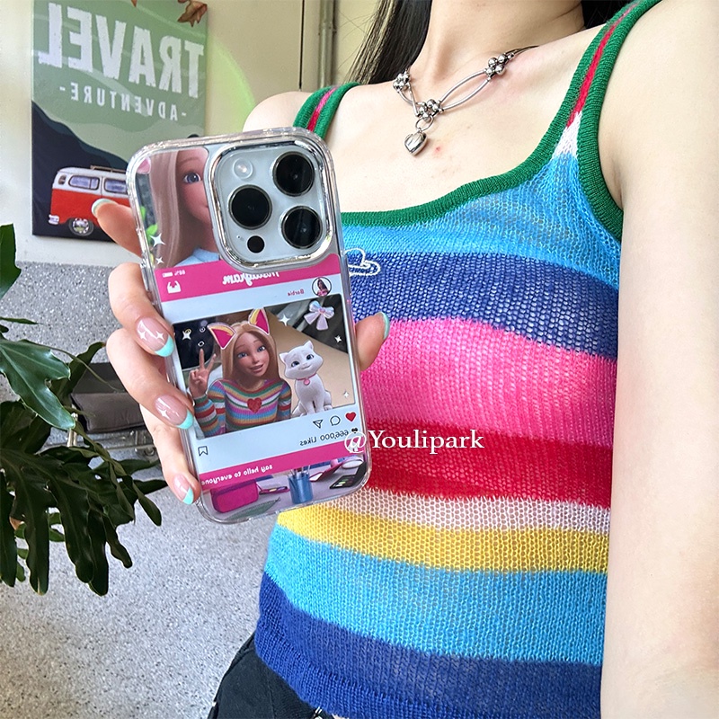 Cocok Untuk Iphone14 Pro Max iPhone Phone Case Permukaan Cermin Kamera Perlindungan Shockproof Kuat Kompatibel Dengan Iphone13 13pro 13prm iPhone 11 7Plus 8Plus Xr XS 12 Pro Max Phone Case