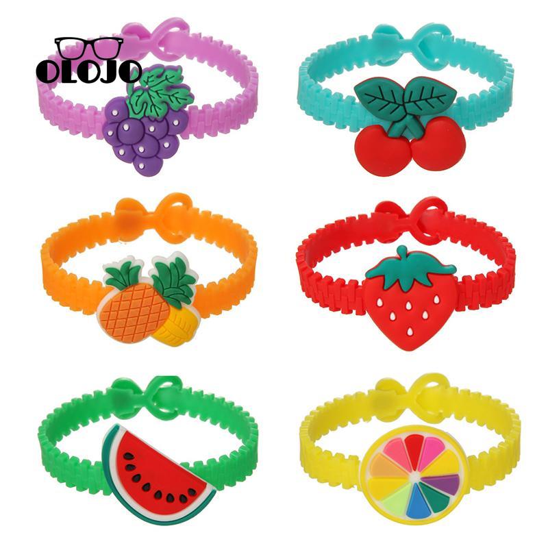 [Olojogrosircartoon Fruit Bracelet Anak Lucu Hiasan Tangan Hati Gelang Lubang Satu