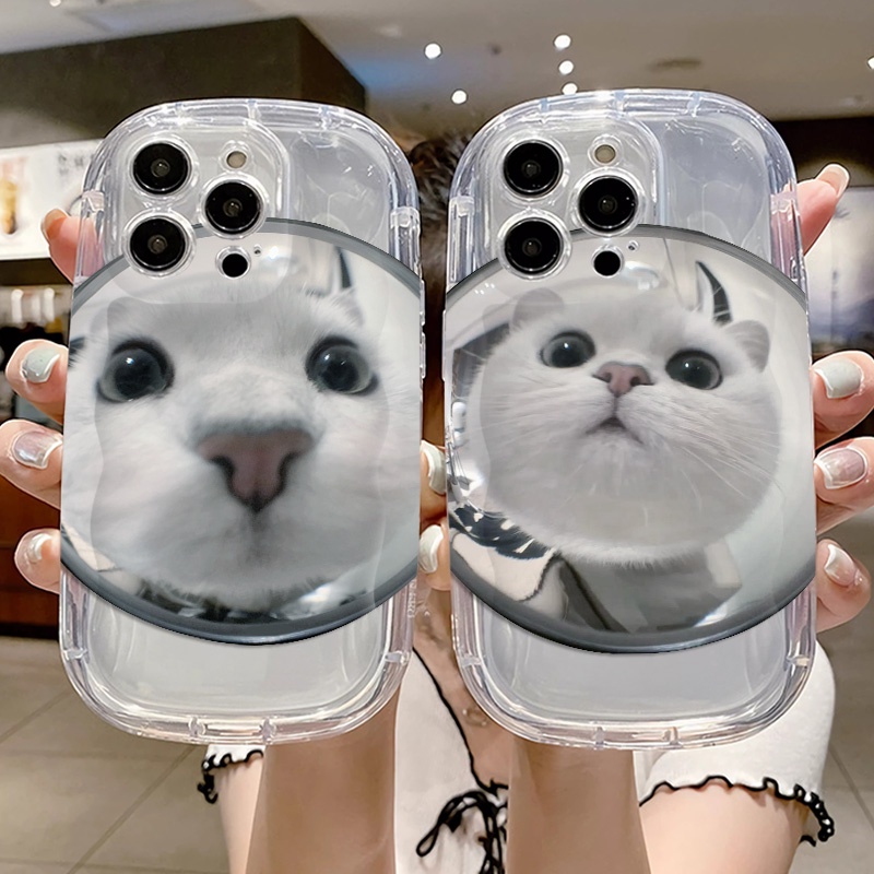 IPHONE Casing Ponsel Transparan Kucing Lucu Kompatibel Untuk Iphone14 13 12 11 Pro Max XS X Xr8 +7Plus Silikon Lembut Shockproof Casing Cover Cell Precticer
