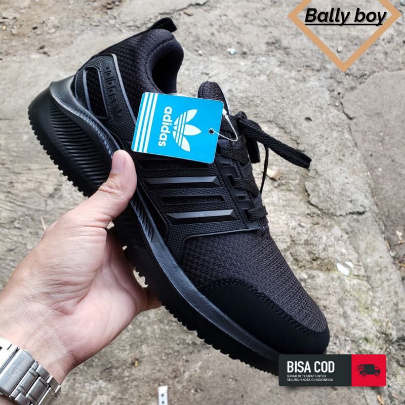 TA33LS DISKON  Sepatu Sekolah - sepatu adidas hitam - Seragam sekolah cewek cowo tk sd smp laki pere