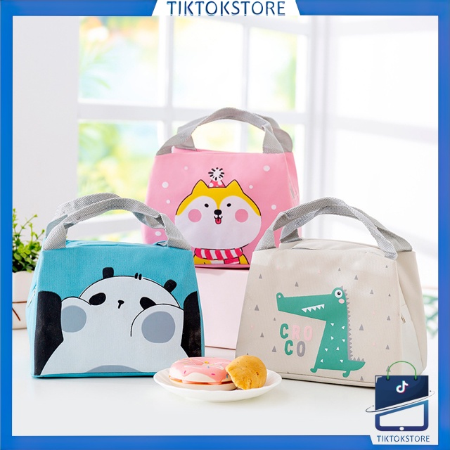 TIKTOK - D6080 Tempat Bekal Variasi / Tempat Bekal Import / Tas Bekal Karakter / Lunch Bag / Perlengkapan Bekal Anak Sekolah / Tempat Bekal