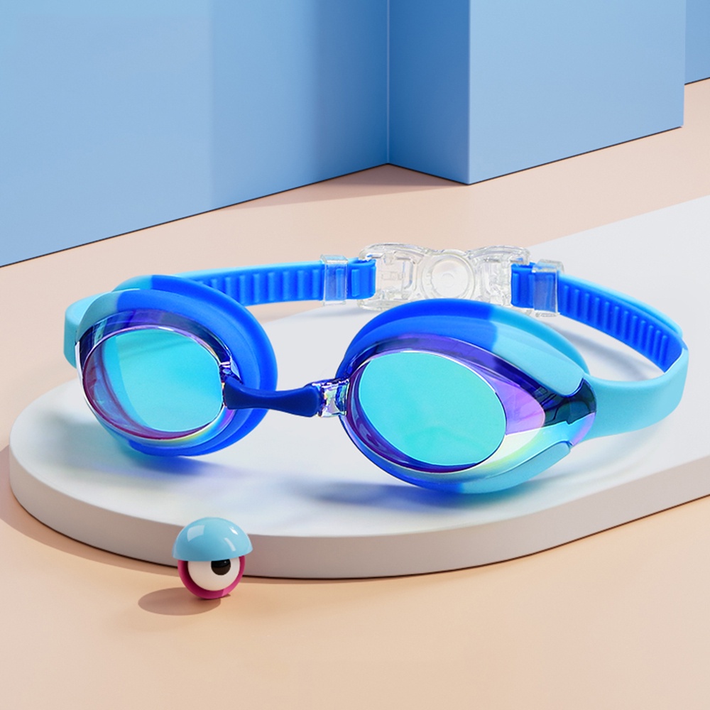 Kacamata Renang Anak Warna Warni HD Tahan Air Dan Anti Kabut Fashionable Swimming Goggles Anak Laki-Laki Dan Perempuan