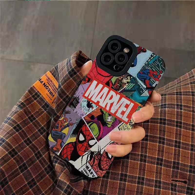 Soft Case Kulit Marvel Spider Man HP Samsung Galaxy A21S A12 A50S A30S A20 A30 A32 A22S A52S A72 A10S A33 A53 A73 A13 A04S A23 A51 A71 A31 Boy Man FTD Casing