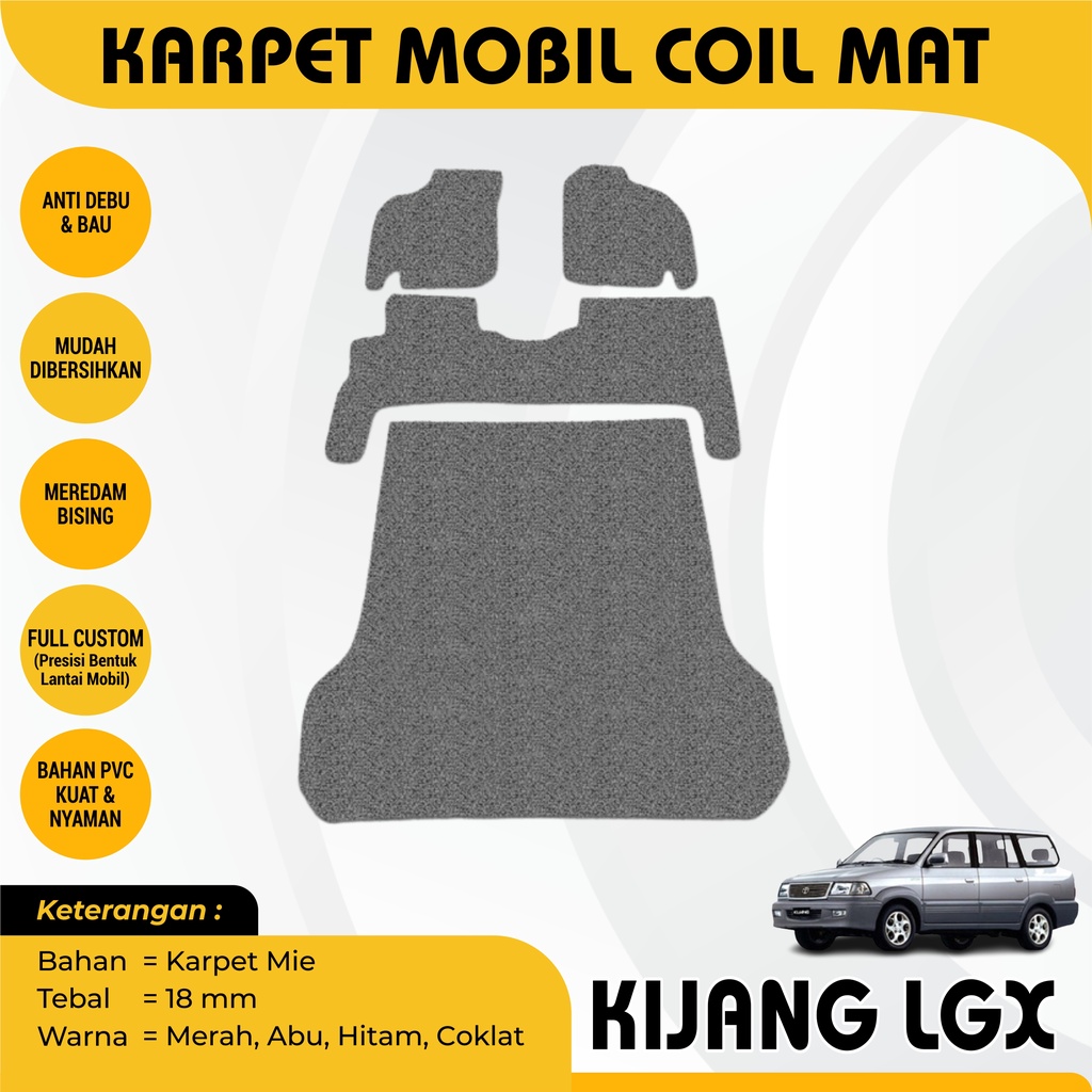 Karpet Mobil Mie Bihun Toyota Kijang Lgx Lsx  Intererior Mobil Aksesoris Mobil Karpet Mobil Premium Quality