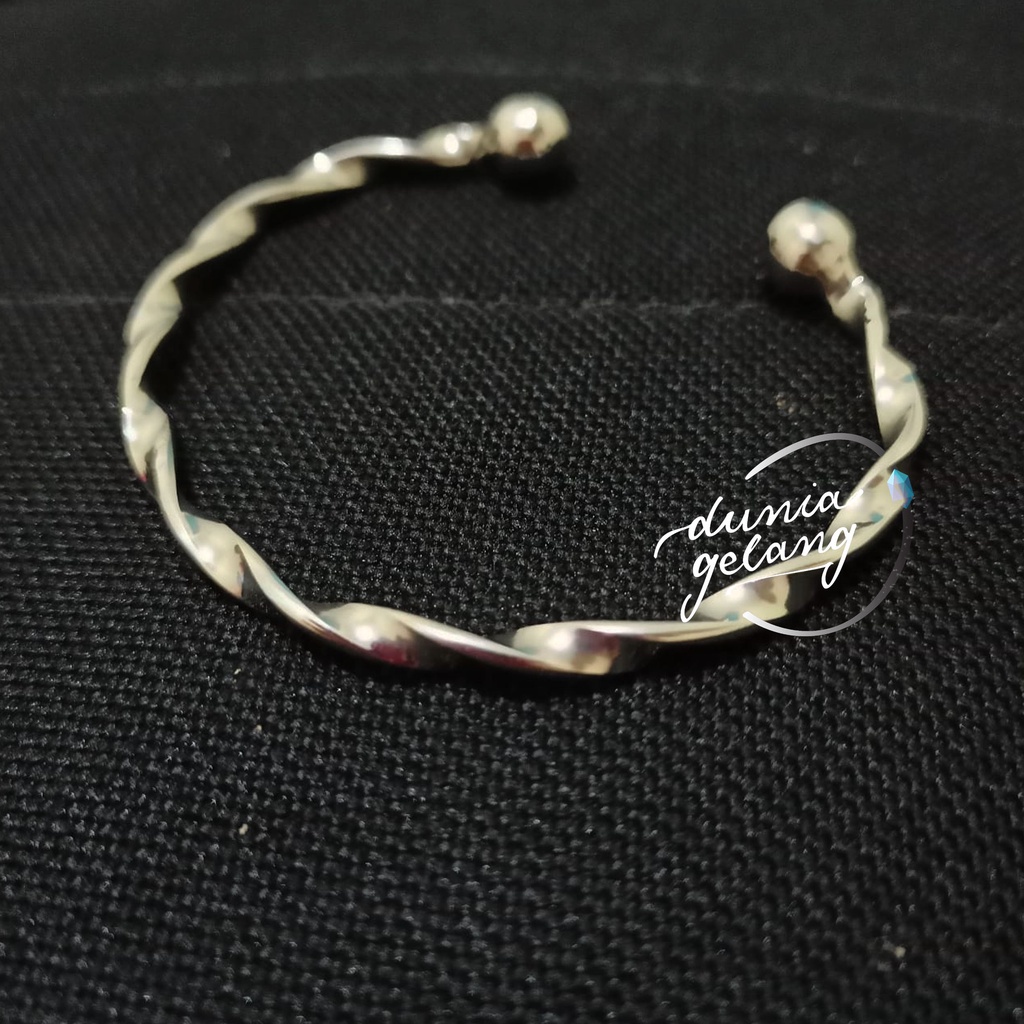 GELANG TITANIUM ANTI KARAT ANTI LUNTUR / GELANG PRIA WANITA ANAK / DUNIA GELANG