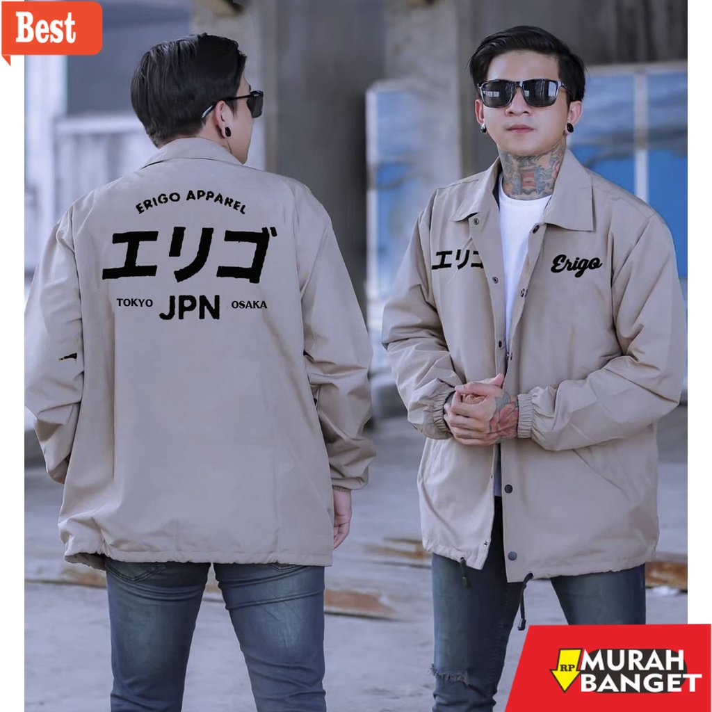 Jaket kulit pria terbaru- Coach erigo Jacket remaja Apparel NAGA jepang jaket pria wanita jacket mur