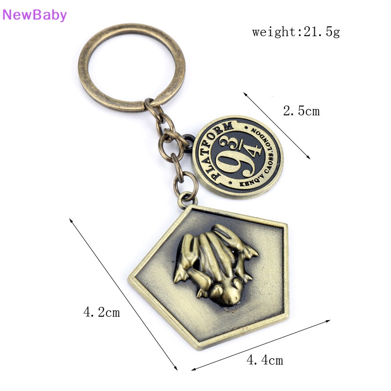 Newbaby Movie Chocolate frog Platform 9-3/4 Gantungan Kunci Bronze Antik Ch Key Chain ID