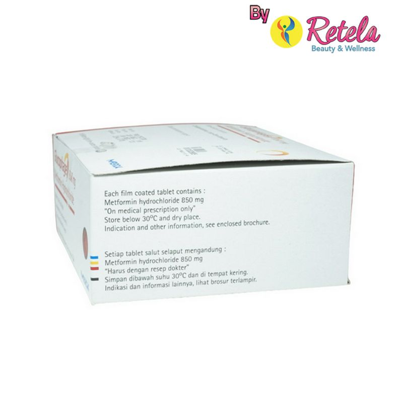 GLUCOPHAGE 850MG 1 STRIP 8 TABLET