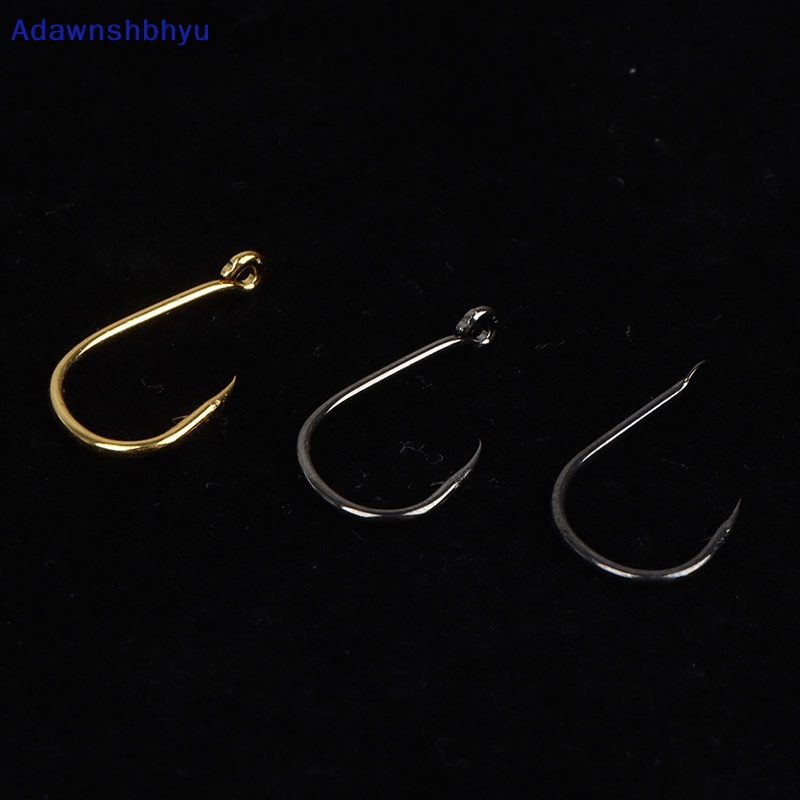 Adhyu 100pcs /Box Kait Memancing Baja Karbon Tinggi Ikan Laut Kait Tunggal Untuk Soft Lure ID