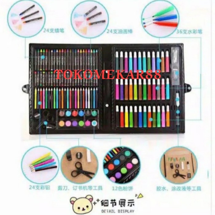 

Art set isi 150 pcs pensil crayon warna set alat lukis