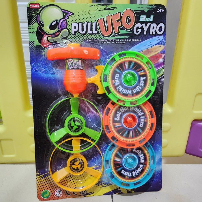 Mainan Pull Ufo Gyro Gangsing Tarik Anak Edukasi