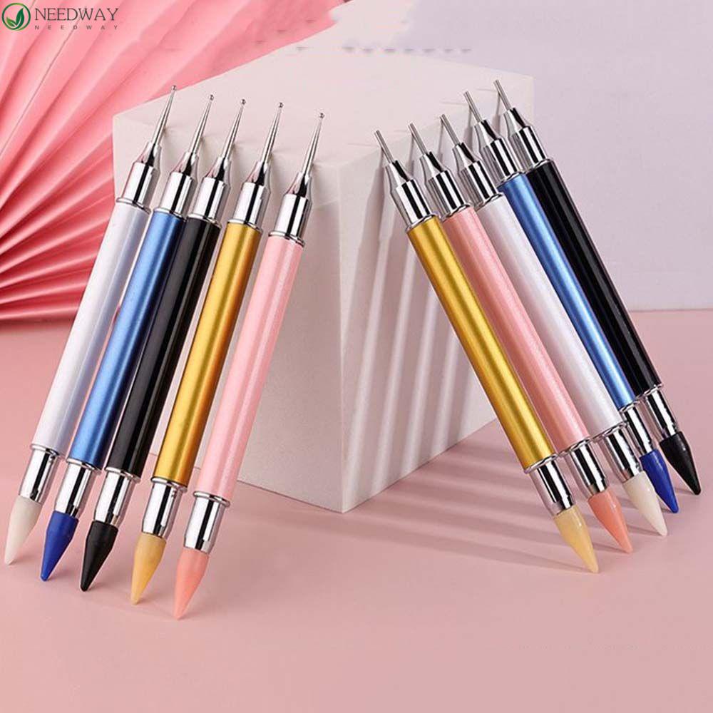 Needway Pena Bor Kuku DIY Tahan Lama Lukisan Kuku Manicure Alat UV Gel Pen Double Head Nail Rhinestone Picker