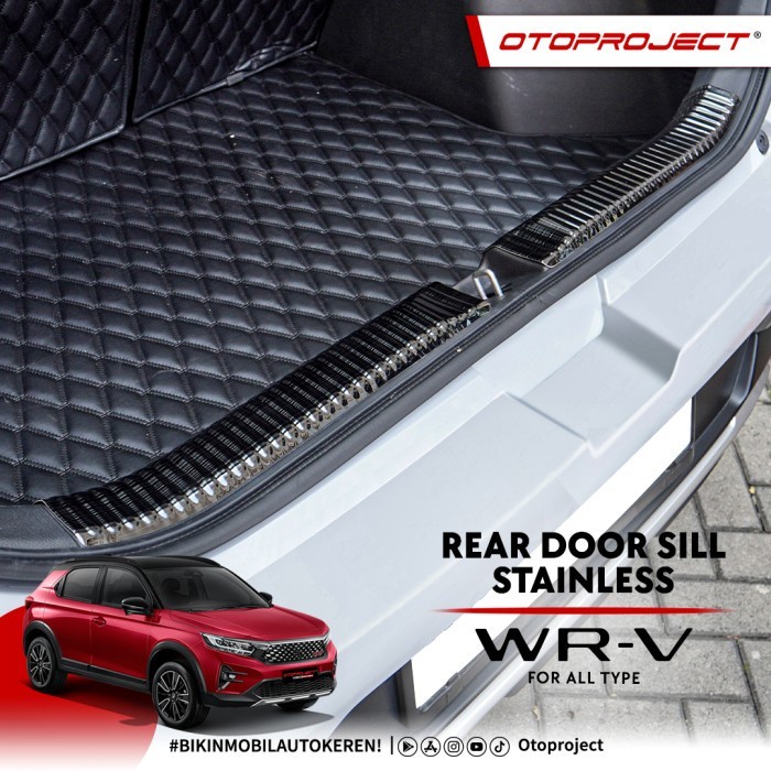 Otoproject Rear Door Sill Belakang WRV 2022 Up Stainless Black 2 Pcs