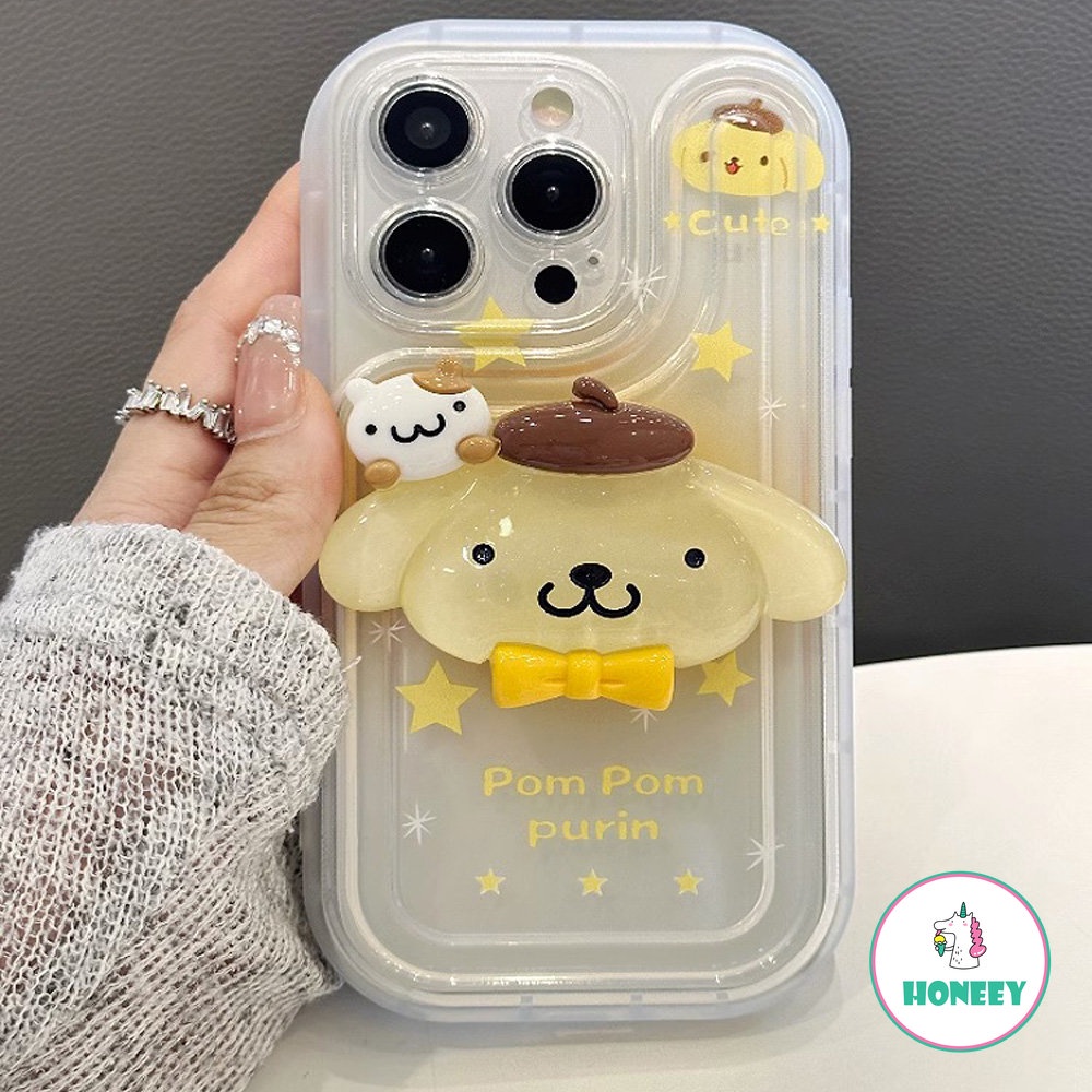 Kartun Indah Sanrio Ponsel Case Untuk iPhone 14 Pro Max13 12/12pro 11 Pro MAX XR XS Max8 7Plus Bantal Udara Bening Luminous Shockproof Cover