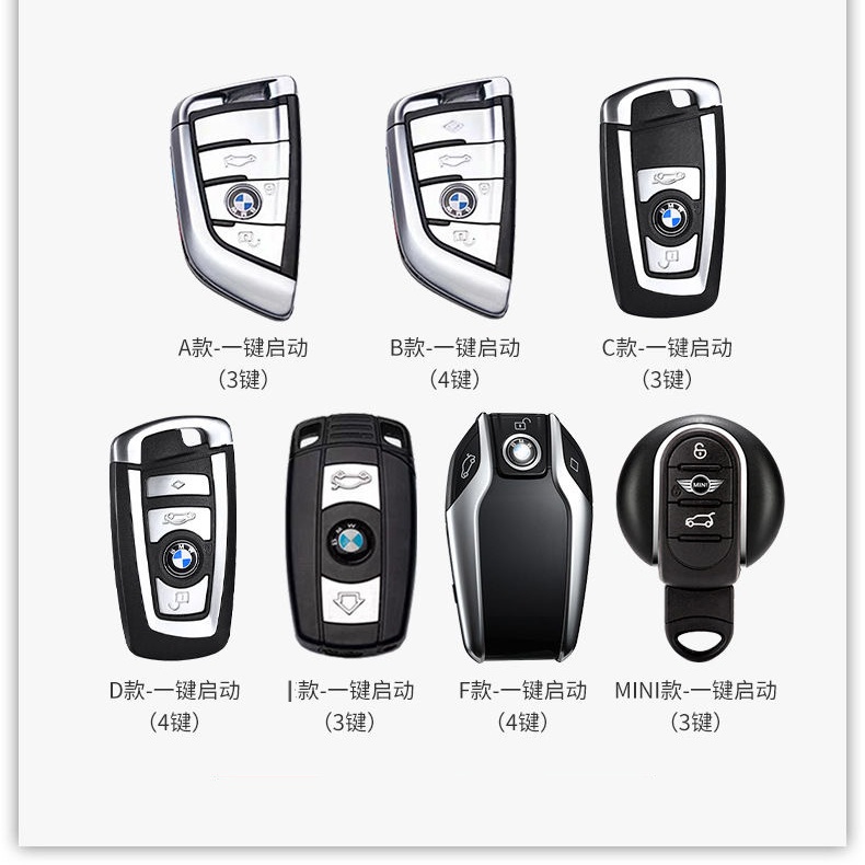 Kulit Asli Case Kunci Mobil Cover Auto Keyless Smart Remote Keychain Ring Holder Fob Shell Tas Kantong Untuk BMW F30 F34 F10 F07 F20 G30 F15 F16 E34 E90 E60