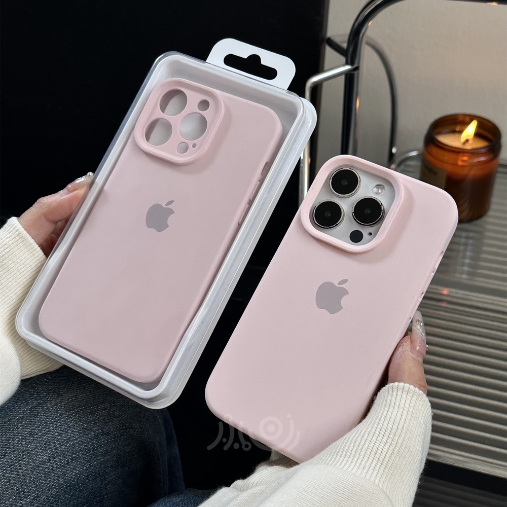 IPHONE Casing Ponsel Silikon Cair Untuk Iphone11 12 13 14 Pro Max Case Iphone14 Plus Full Cover Shockproof Soft Casing Penutup Belakang