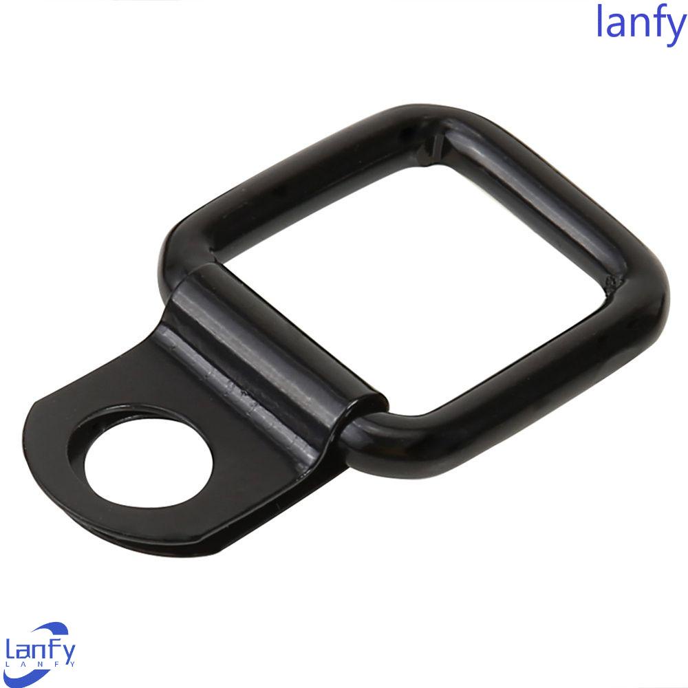 Lanfy Cargo Tie Down Aksesoris Mobil 8pcs Klip Pengikat Mobil Heavy Duty Anti Karat Hitam Kargo D Ring