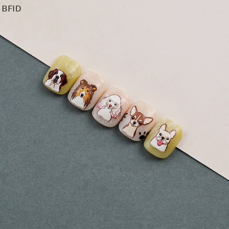 [BFID] Stiker Nail Art 5D Timbul, Stiker Kuku Anjing Puppy Untuk Pecinta Anjing &amp; Kucing [ID]