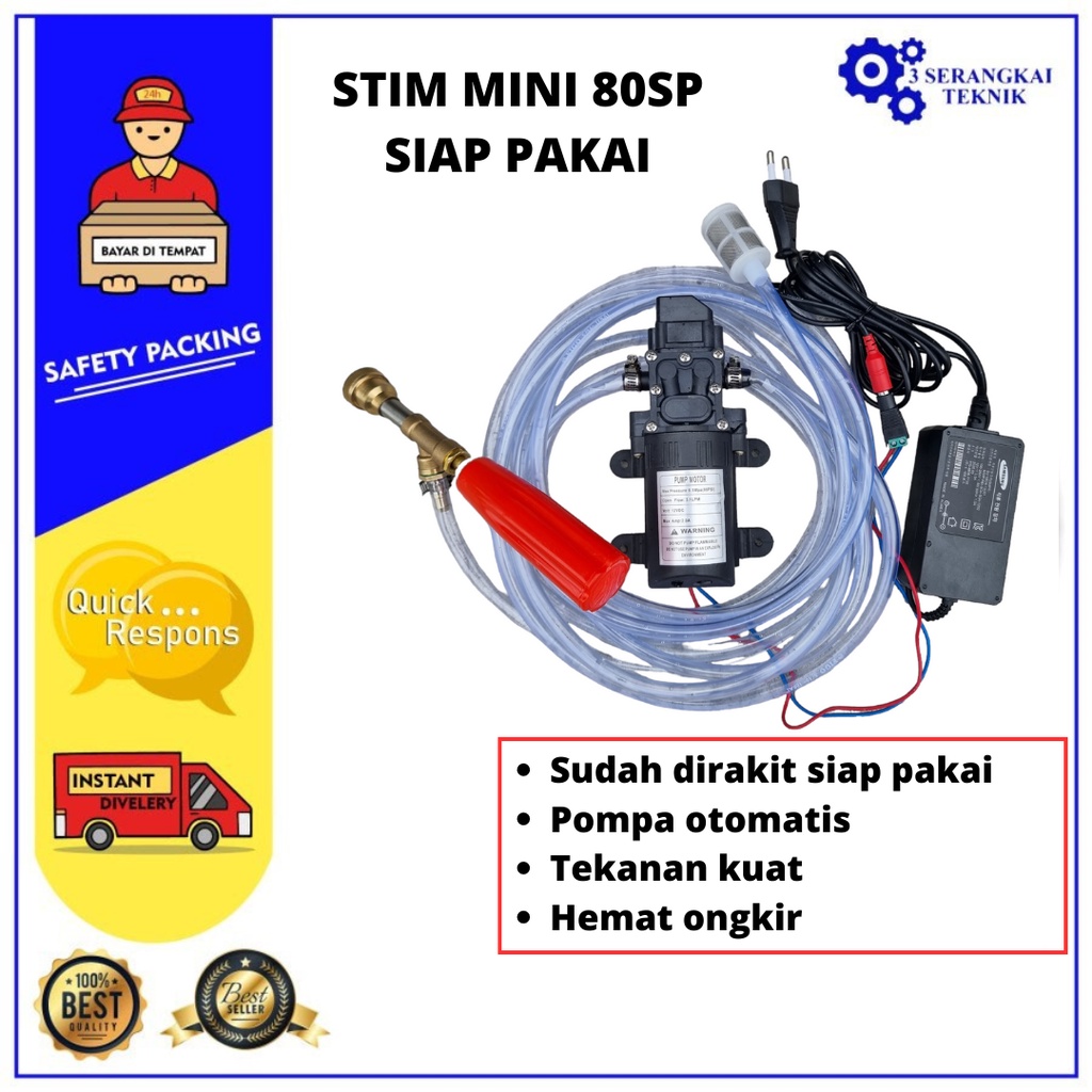 [80SP] Alat Cuci Motor AC Mobil Steam Stim Mini Fulset Siap Pakai Dorsmer