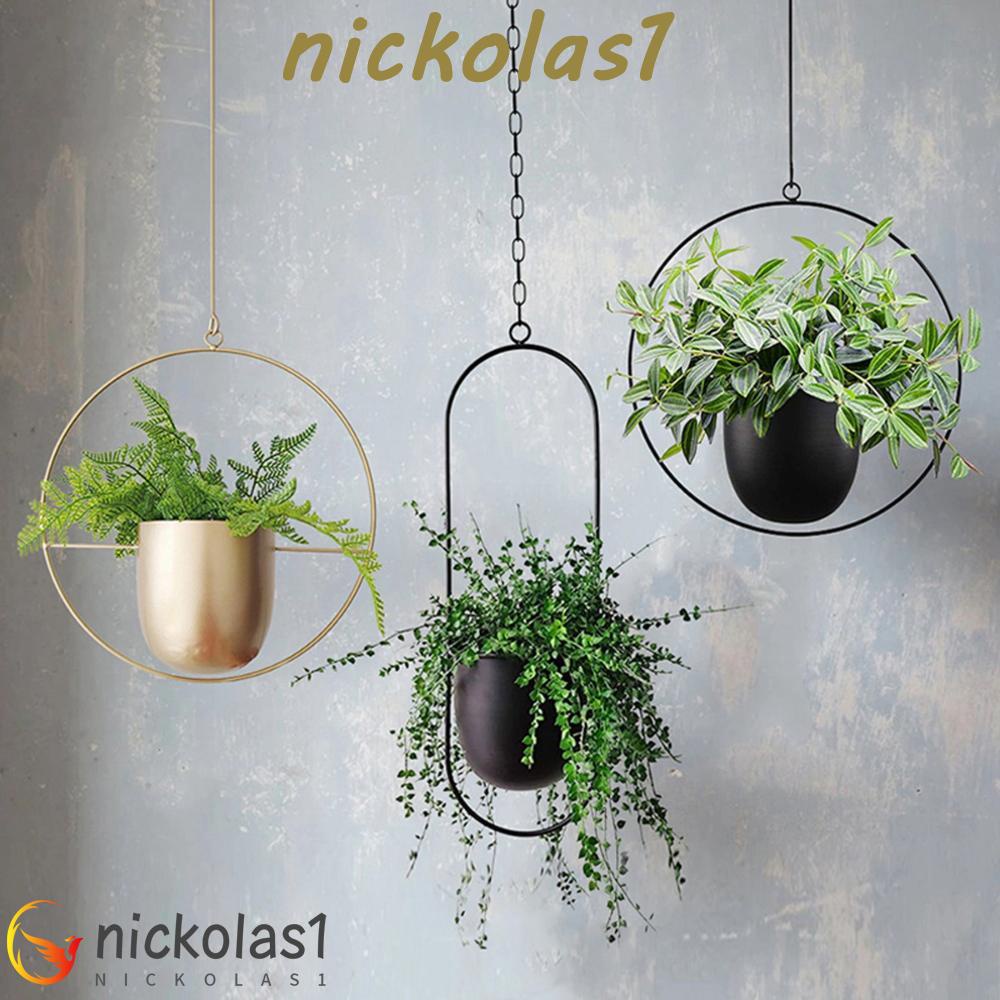 Nickolas1 Pot Bunga Indoor Outdoor Teras Dekorasi Rumah Dinding Logam &amp; Plafon Modern Planter