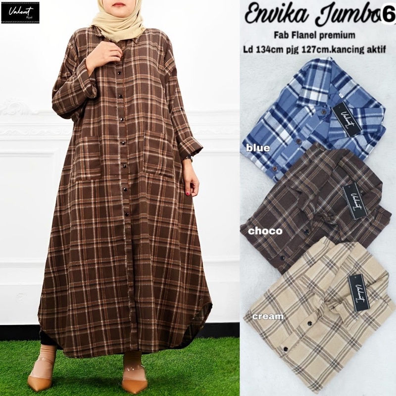 ENVIKA JUMBO • JUDIS MAXY ORI VALENT | (Ld Jumbo) Flanel Premium