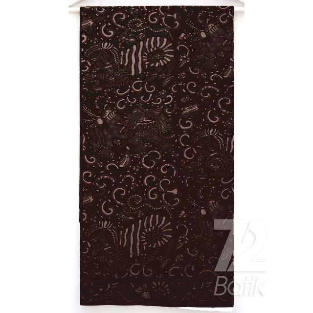 KAIN BATIK PREMIUM Bahan Katun Motif Balian Warna Hitam Tanah 723885 Cap 72 Jarik Jarit Samping Kebat Panjang Batik Katun Modern Premium Bahan Seragam Batik Pernikahan Kantor Keluarga Murah Kamen Jadi Batik Bali Lembaran